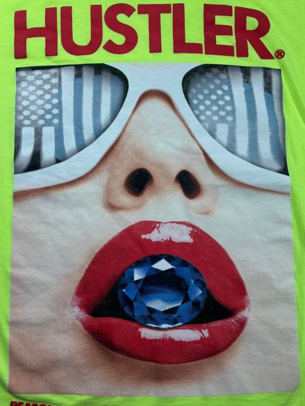Reason Clothing Hustler Graphic Tee Neon Green Yellow Shirt Men's Small Graphic